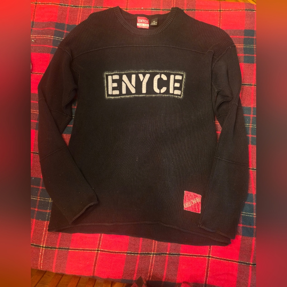 Enyce Black Crewneck Sweater for Men